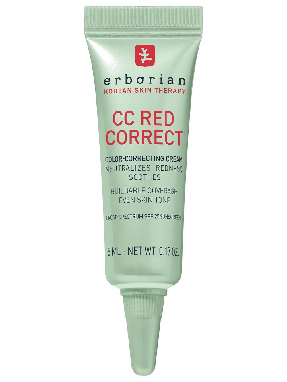 Erborian CC Red Correct Color-Correcting Cream - a hybrid Korean Skincare- 5ml